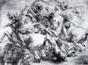 Leonardo  Da Vinci The Battle of Anghiari oil painting reproduction